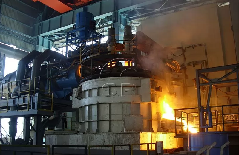 Titanium slag electric furnace